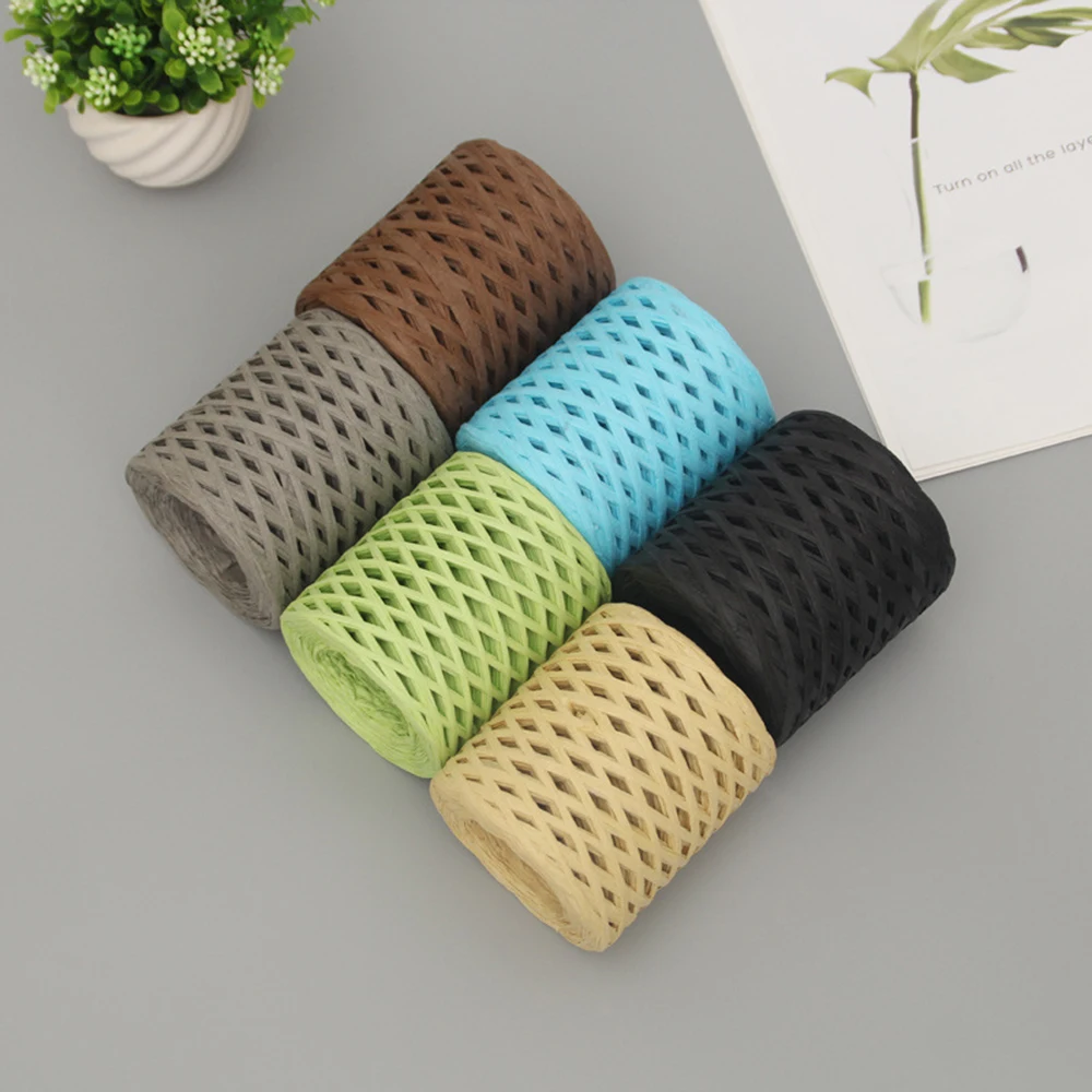

200m/roll Raffia Paper Ribbons Packing Twine Rope For Gift Box Wrapping Diy Crafts Decorations Cake Decorations Ropes