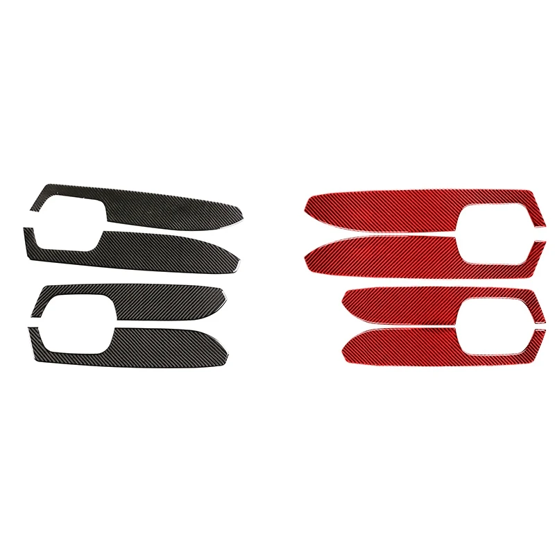 

Carbon Fiber Car Side Door Handle Armrest Cover Protection Trim Sticker for Toyota - 2014-2021