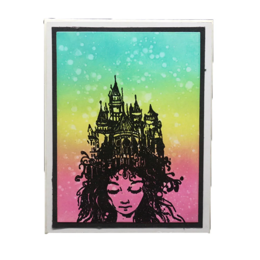 Дамский замок прозрачные штампы для скрапбукинга девочек строительство