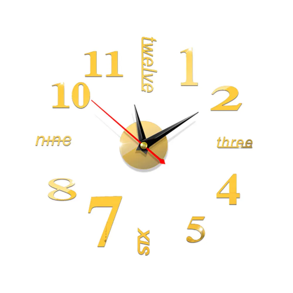 Цифры 3D часы акриловые наклейки настенные подарки украшения креативные