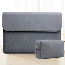 Laptop Sleeve For Funda Macbook Pro 13 Case 2020 M1 14.2 inch Air A2337 11 12 15 XiaoMi Huawei X Pro D15 Laptop Bag PU Leather