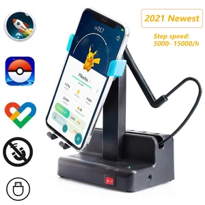 automatic usb phone shaker steps counter stand mobile swing left right earn steps pedometer for pokemon gowalkergoogle fitqq free global shipping