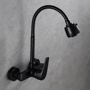 Black Brass Pot Filler Tap Wall Mounted Kitchen Faucet Cold and Hot
Single Hole Tap Rotate Tap 46.95 USD