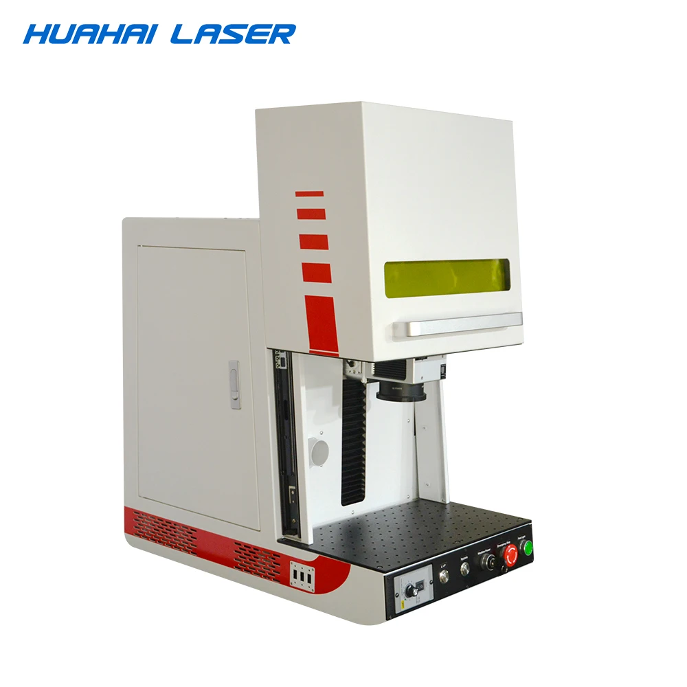 Волоконная лазерная маркировочная машина с защитным шкафом для нержавеющей