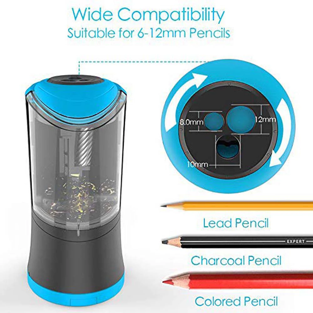 2019 Новая электрическая точилка для карандашей с прочным спиральным лезвием USB