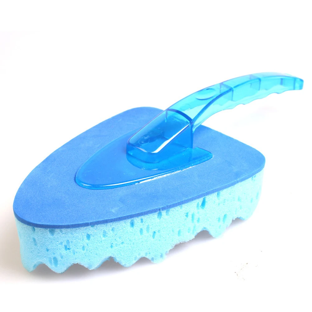 

Car Triangle Sponge Washing Cleaning Brush Dust Wax Brush Blue