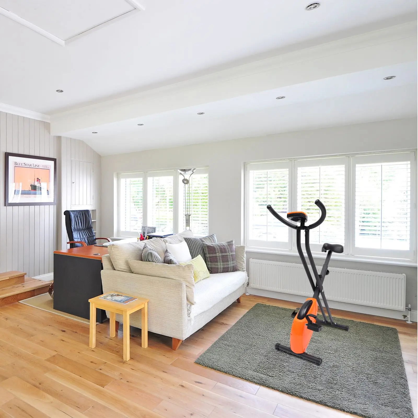 

1pc Household Stationary Bike Exercise Bike Indoor Bicycle Fitness Equipment