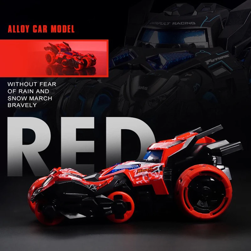 Red Новинка 1:32 Batmobile преобразование электрической энергии модели автомобилей из сплава 3 в 1 гоночный автомобиль катапульта игрушки для детей - Цвет: Red