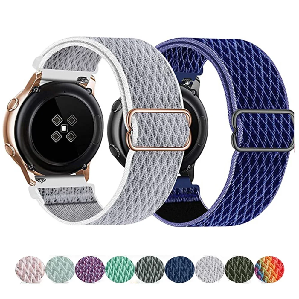 

Ремешок для смарт-часов, браслет для Samsung Galaxy watch 4/classic/active 2/Gear S3/amazfit GTS Solo loop, 22 мм/20 мм, HUAWEI watch GT 2e