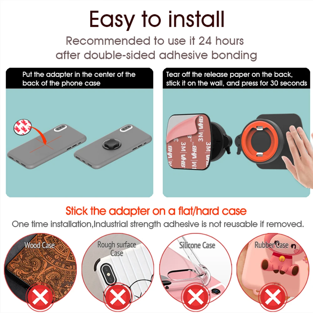 phone holder stand for iphone 11 pro max xr 8 se wall mount holder adhesive stand for tablet standfor office kitchen wall free global shipping