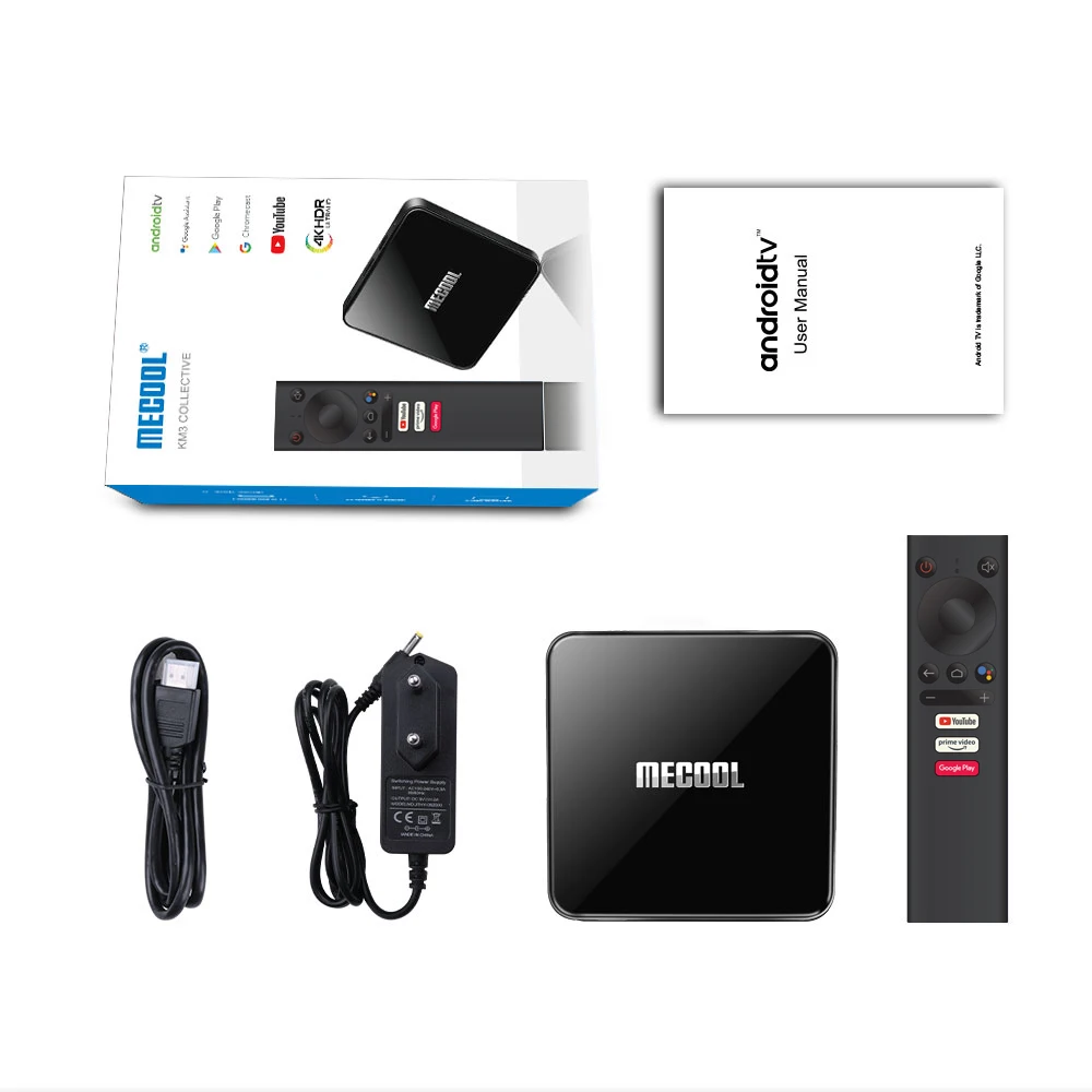 Приставка Смарт ТВ MECOOL KM3 Android 2021 4 + 64 ГБ Amlogic S905X2 4K HD|ТВ-приставки и медиаплееры| |