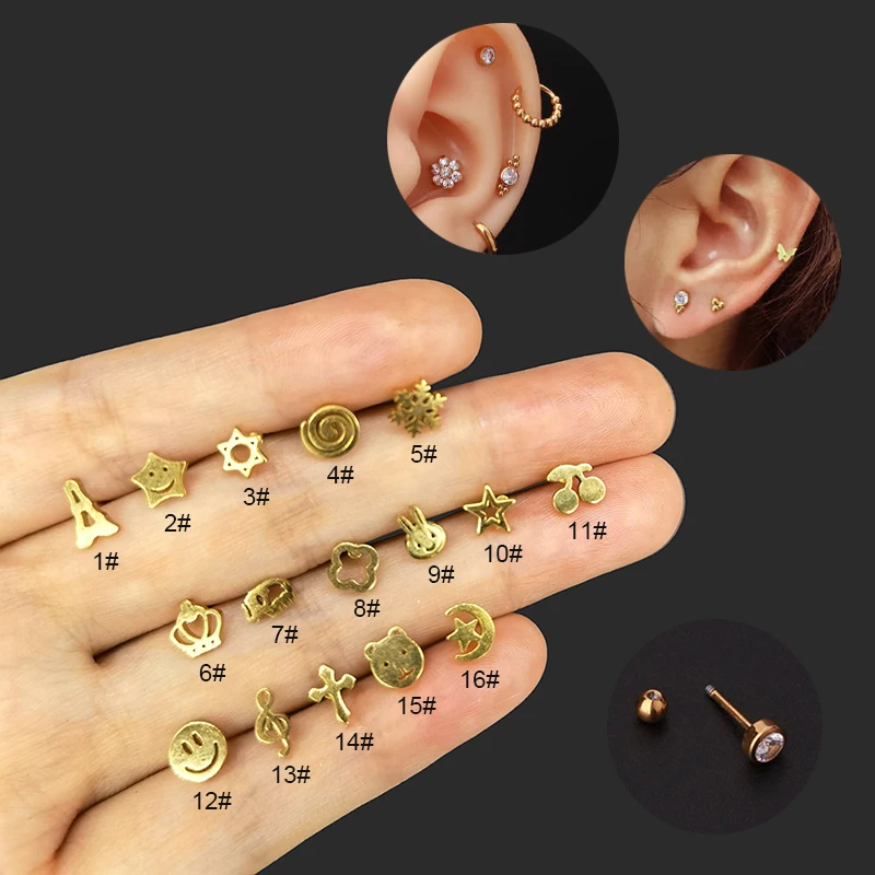 

1 шт., серьги-гвоздики из нержавеющей стали