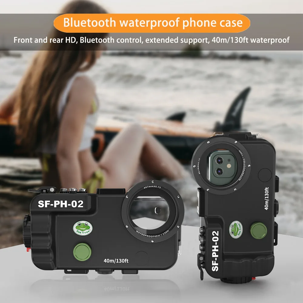 Водонепроницаемый корпус Seafrogs профессиональный чехол для дайвинга iPhone 12 //