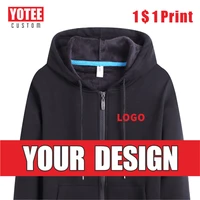 yotee 2020 autumn and winter thick trend logo custom sports zipper hoodie