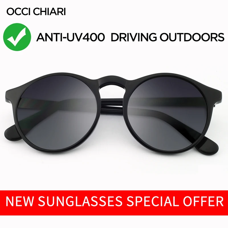Женские солнцезащитные очки OCCI CHIARI винтажные круглые с защитой UV400 для вождения