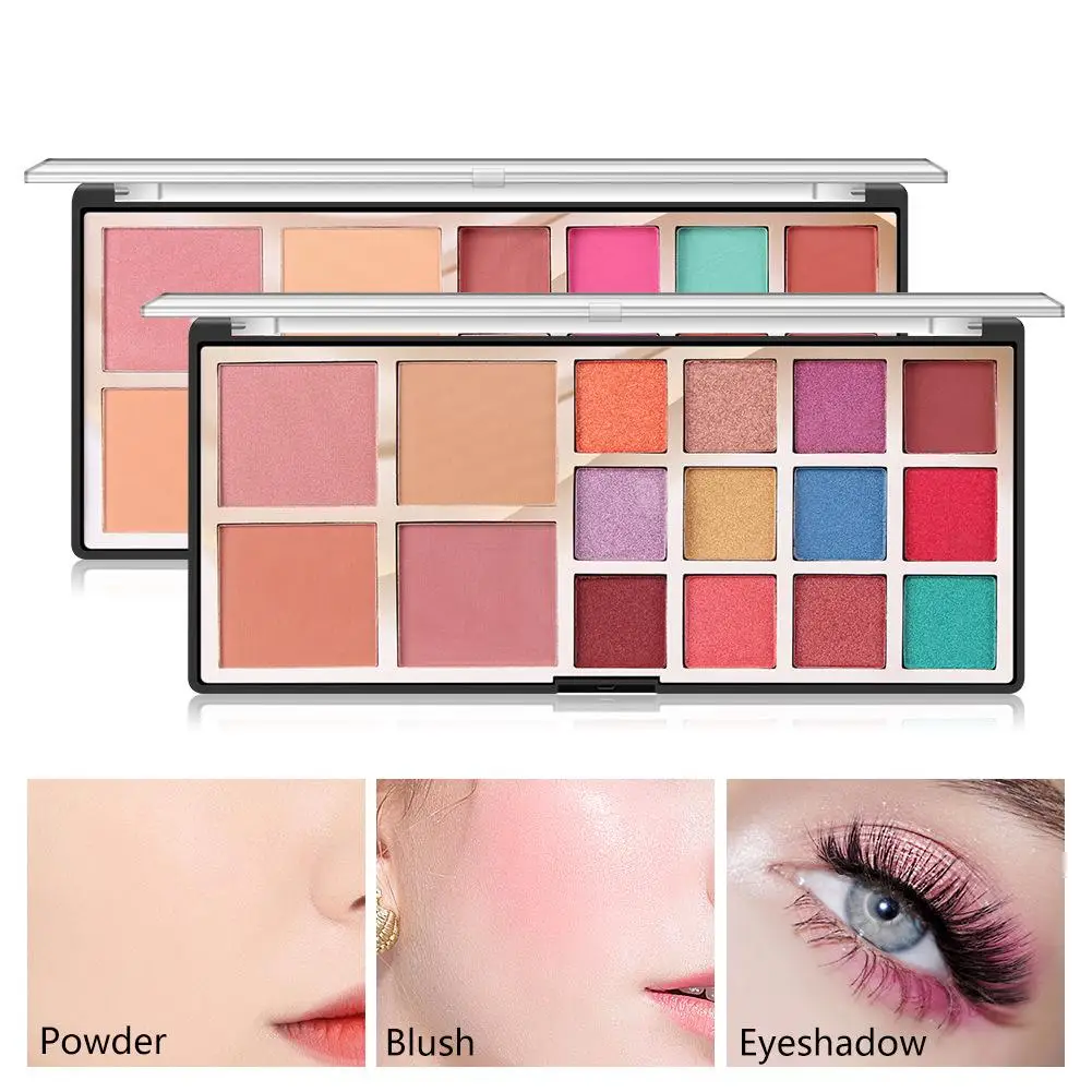 Beauty MISS ROSE 3 в 1 матовая палитра теней для век румяна прессованная пудра матовые