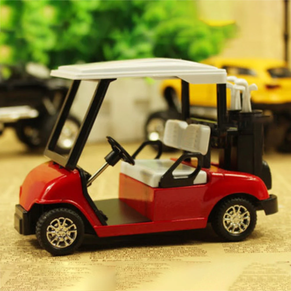 

Alloy Collection Toys Desktop Decor Ornaments Souvenir Simulation Birthday Miniature Scale Model Car Pull Back Gift Golf Cart