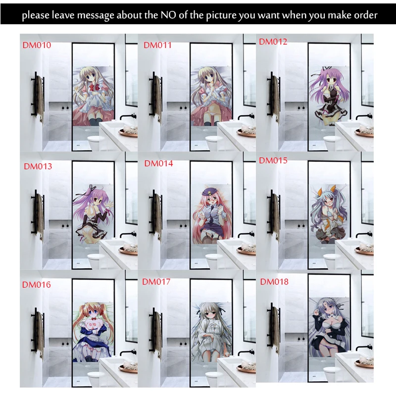 Аниме Сексуальная девушка 3D узор оконная пленка статическая липкая виниловая