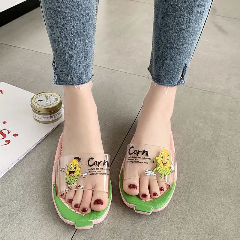 Женские пляжные шлепанцы corn мягкие удобные сланцы пляжная обувь для пар