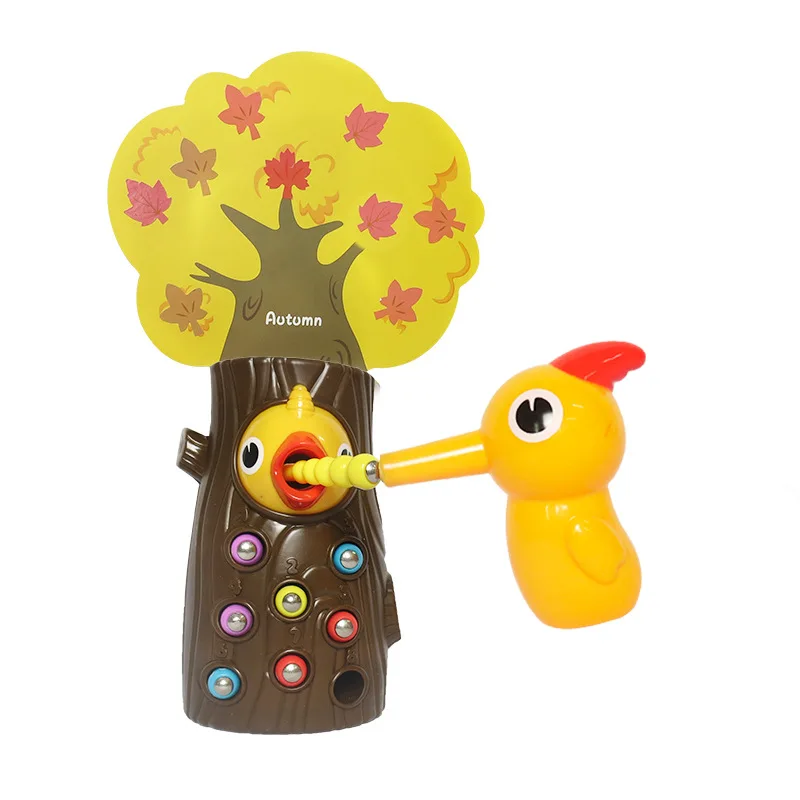 Развивающие игрушки с дятлами рост магнитный замок червячок для кормления