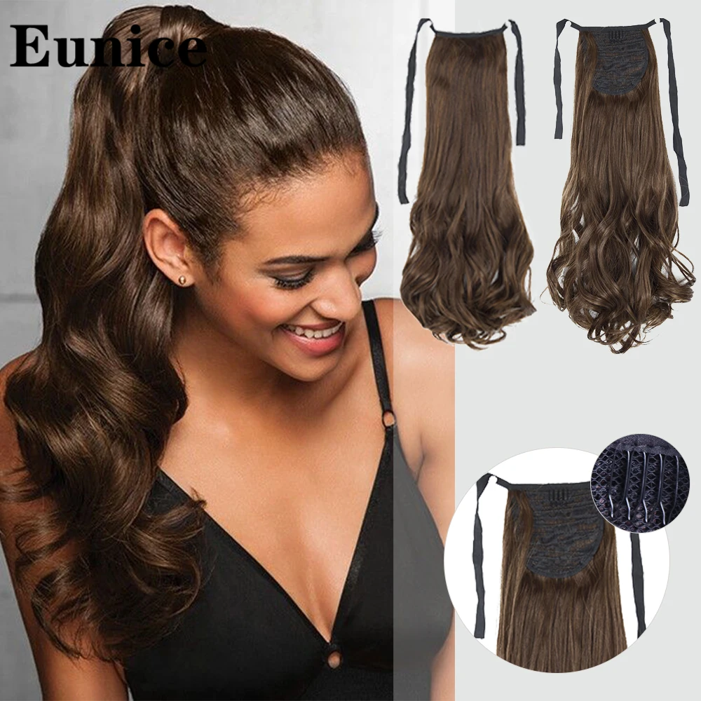 Синтетические волосы для наращивания коричневые черные термостойкие конского