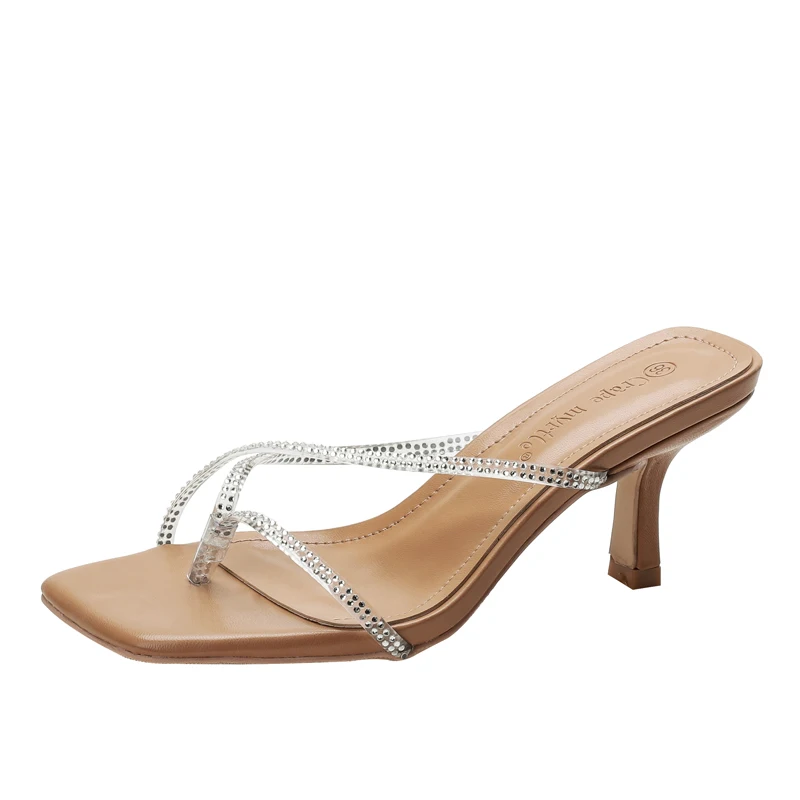 

Shoes Slippers Heels Slides Rubber Flip Flops Fashion Slipers Women Med High Hawaiian Thin Luxury 2021 Fretwork Pumps Rome PU Sc