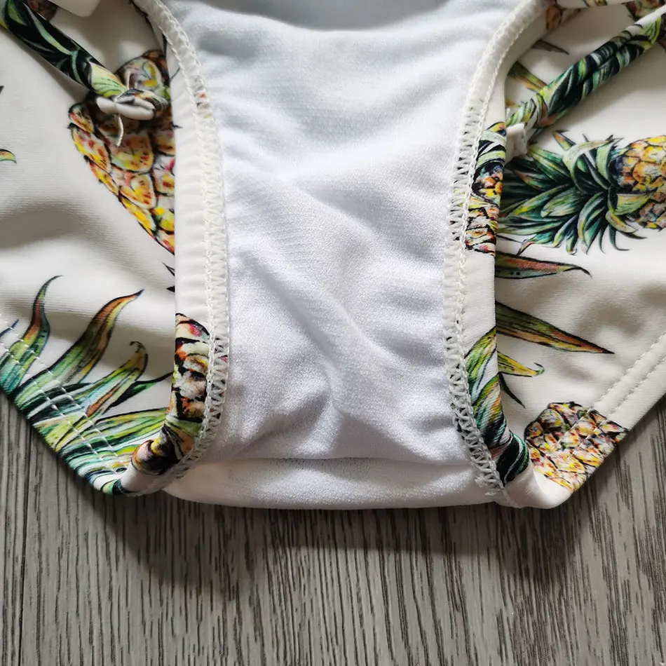 

Ananas Meisje Badpak Kinderen Tweedelige Racerback Kinderen Badmode 6-16 Jaar Tiener Meisje Bikini Set Padded Meisje badpak