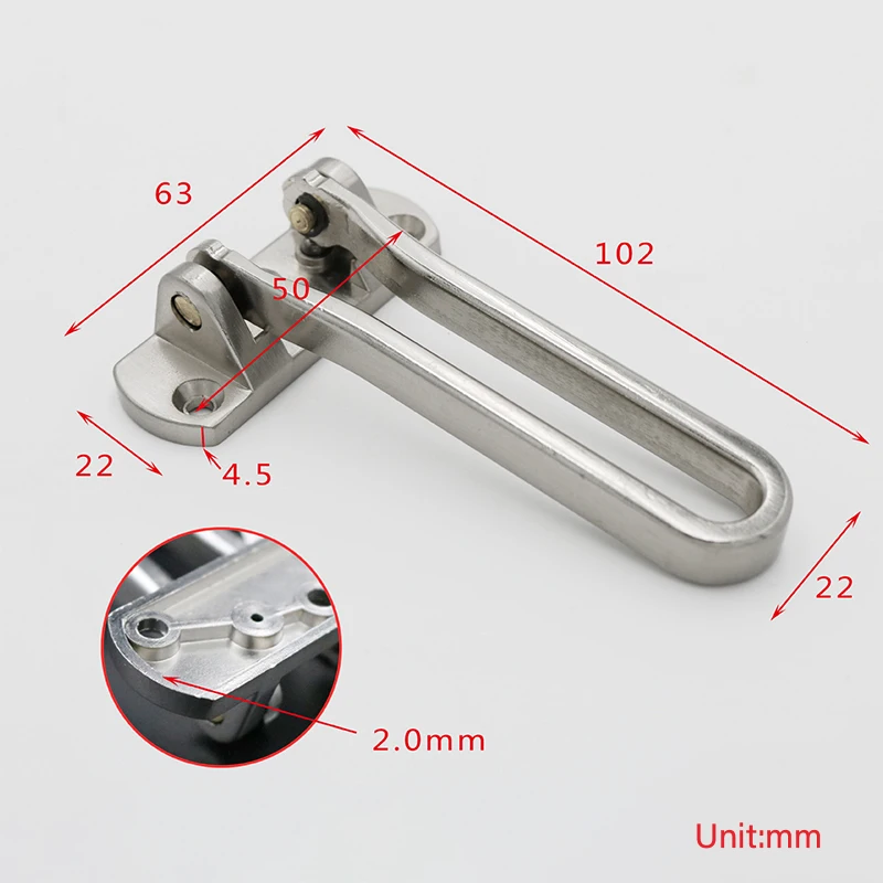 Металлический замок безопасности для передней двери надежный на защелке дома