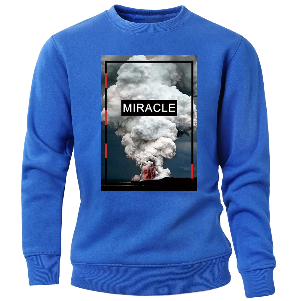 

Volcanic Eruption Hoodies Sweatshirts Men Natural Crewneck Sweatshirt 2020 Winter Jumper Fleece Warm Slim Streetwear Sportswear