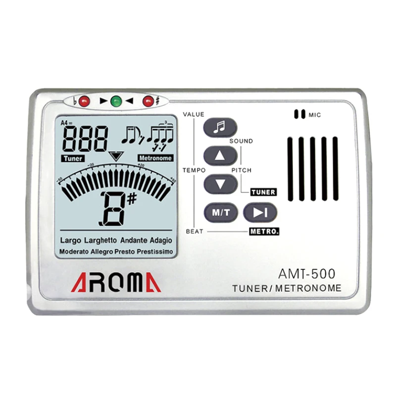 Аромат AMT 500 3 В 1 Большой Экран Метроном Тюнер 30 260bpm и тон генератор Поддержка