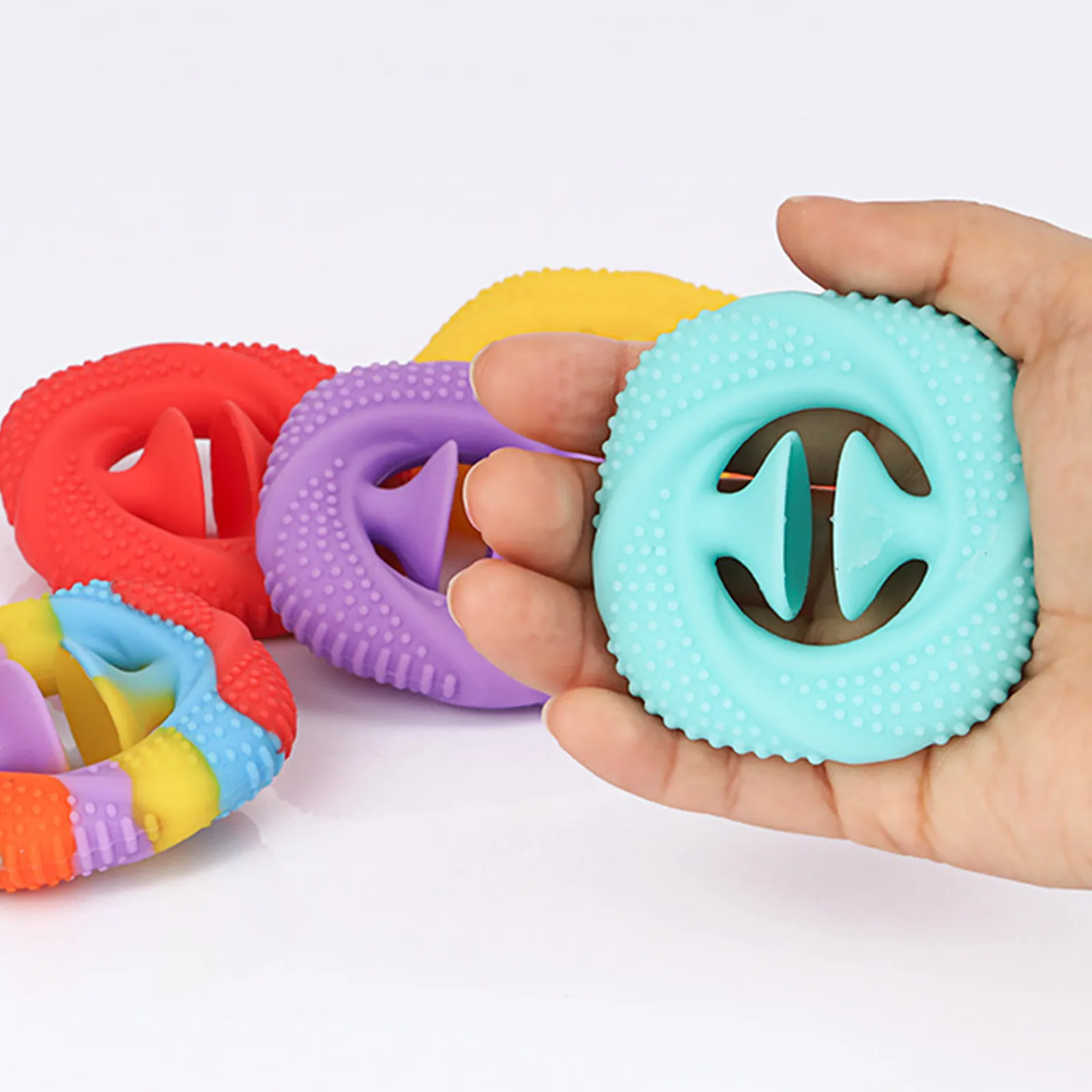 New Anti-stress snapperz Finger Hand Grip Anti-anxiety Silicone Fidget Squeeze Stress Reliever Extrusion Sensory Toy | Игрушки и хобби