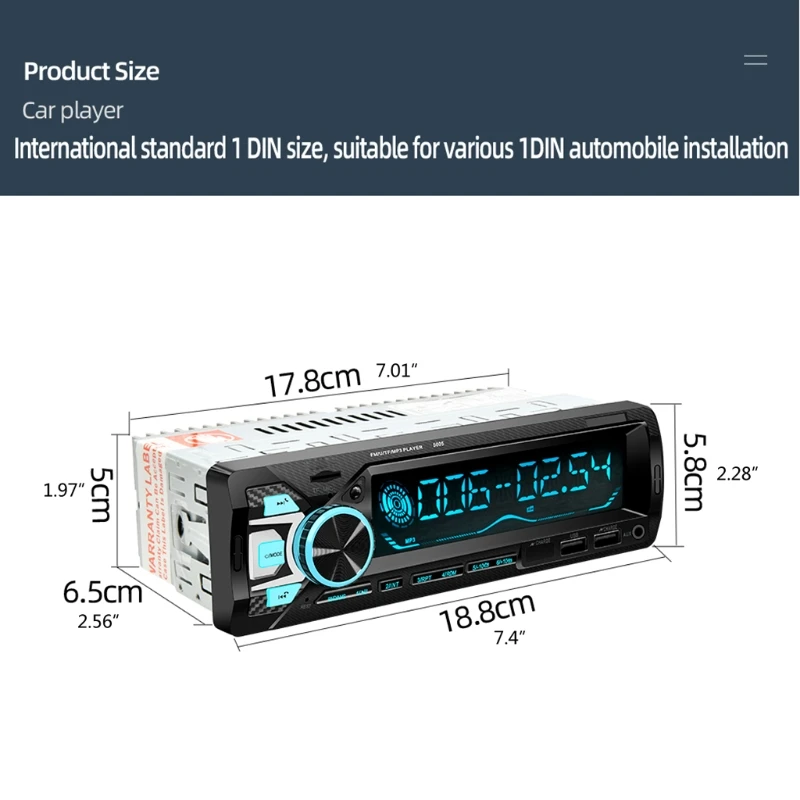 

Wireless Bluetooth-compatible Car Transmitter Kit Dual USB Charger MP3 Player Handsfree A5KD