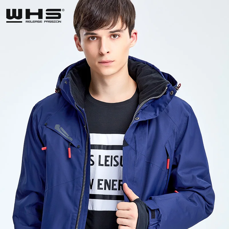 WHS Новая Мужская норнолыжная Куртка бренды Открытый Теплая Куртка Сноуборд пальто мужской водонепроницаемые куртки снег Человек спортивный зимняя одежда