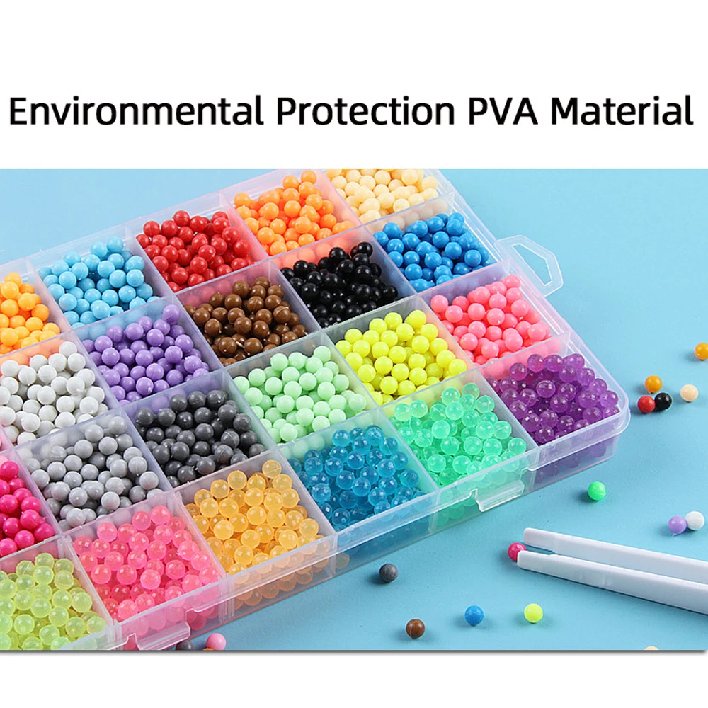 Запасные бусины Hama для пазлов Aquabeads DIY набор бусин с распылителем воды игры в