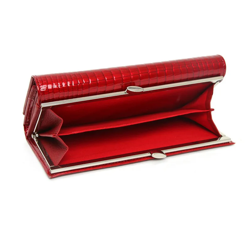 Женский Длинный кошелек из коровьей кожи женские кошельки натуральной роскошный