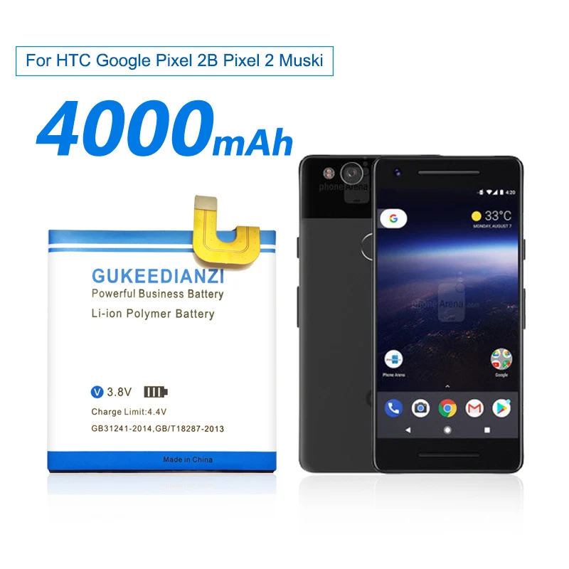 GUKEEDIANZI 2018 НОВЫЙ 4000 мАч мобильный телефон Батарея BG2W для HTC Google Pixel 2B 2 муски (Muski