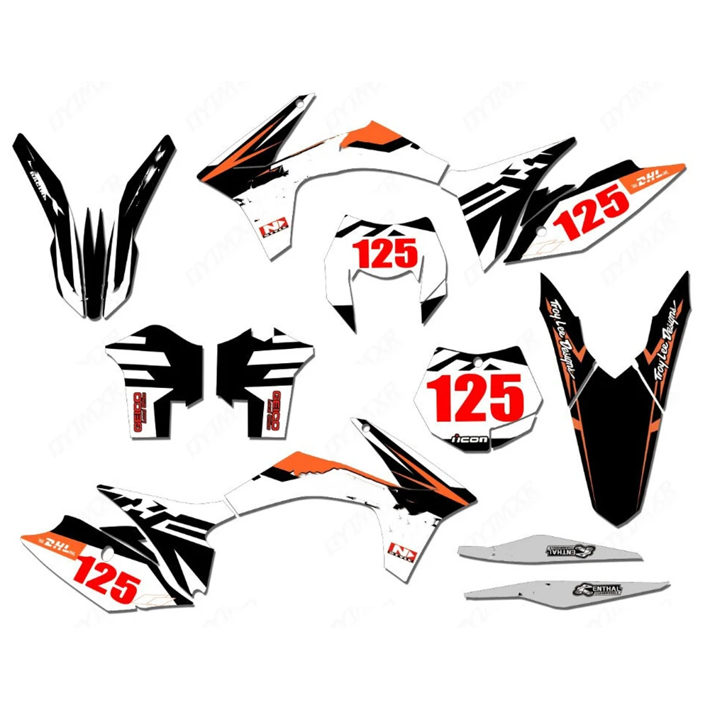 Бесплатные пользовательские наклейки графические для KTM 125 150 200 250 300 350 450 SXF SX 500 2012