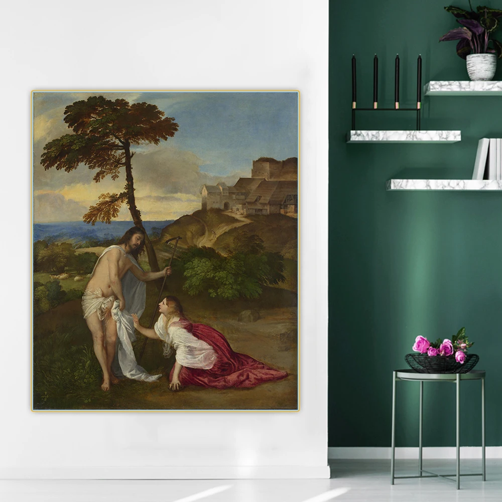

Citon Tiziano Vecellio《Christ and Mary Magdalene (Do not touch me)》Canvas Art Oil Painting Picture Wall Decor Home Decoration