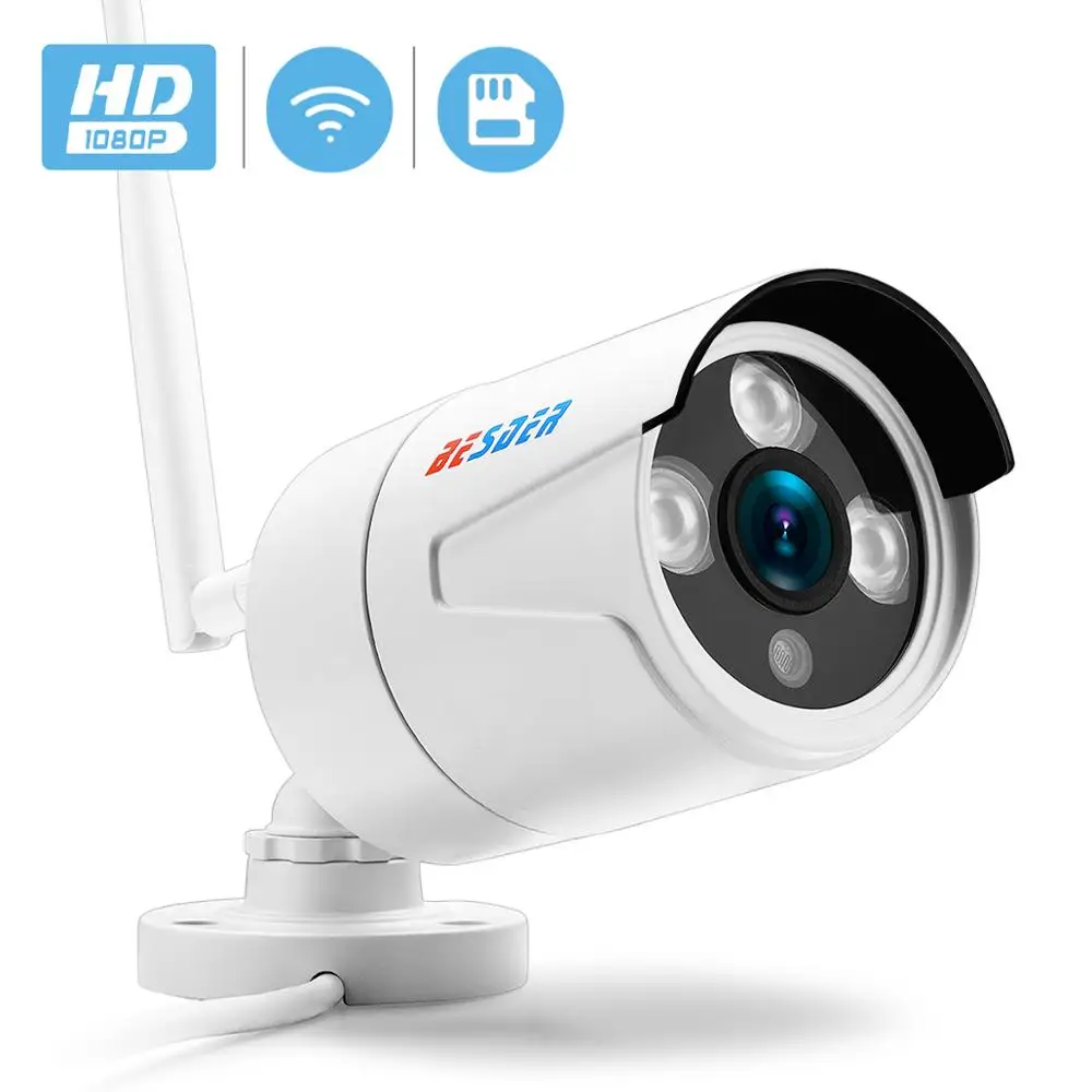 BESDER 1080P FHD 2.0MP Беспроводной IP Камера на открытом воздухе TF слот для карт памяти