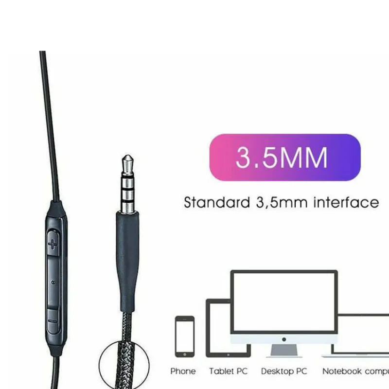 Спортивные стереонаушники-вкладыши akg с микрофоном 3 5 мм проводные наушники для