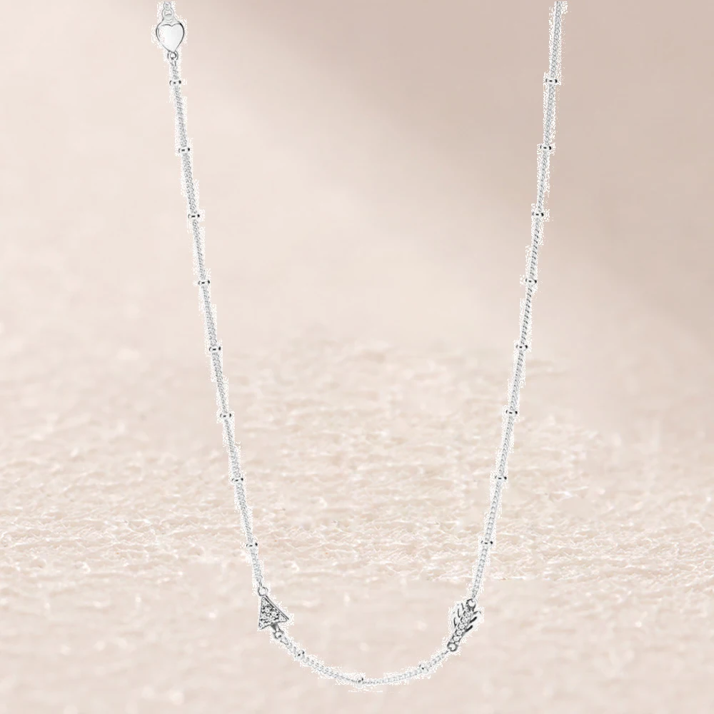 

397795CZ Sparkling Arrow Necklace