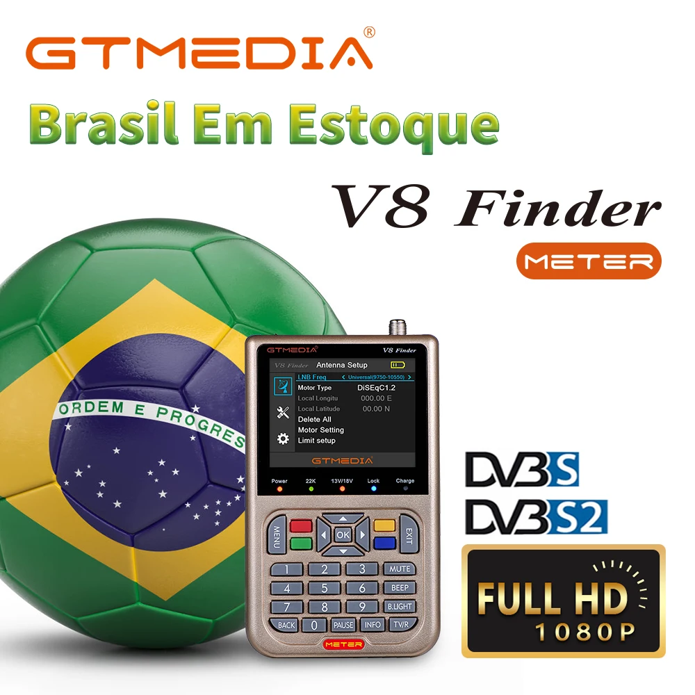 GTMEDIA Freesat V8 Finder Meter/Pro/Finder 2 Measuring Device TV Signal Finder DVB-S/S2/S2X HD 1080P High Definition Sat Finder