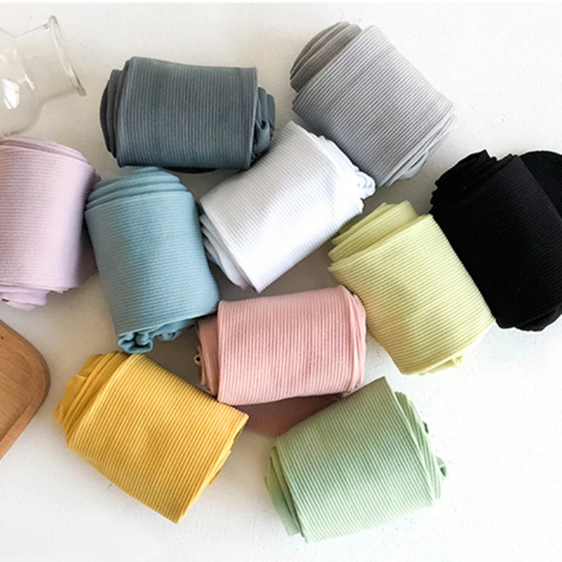 2020 яркие однотонные весенние бархатные детские колготки для девочек полосатые