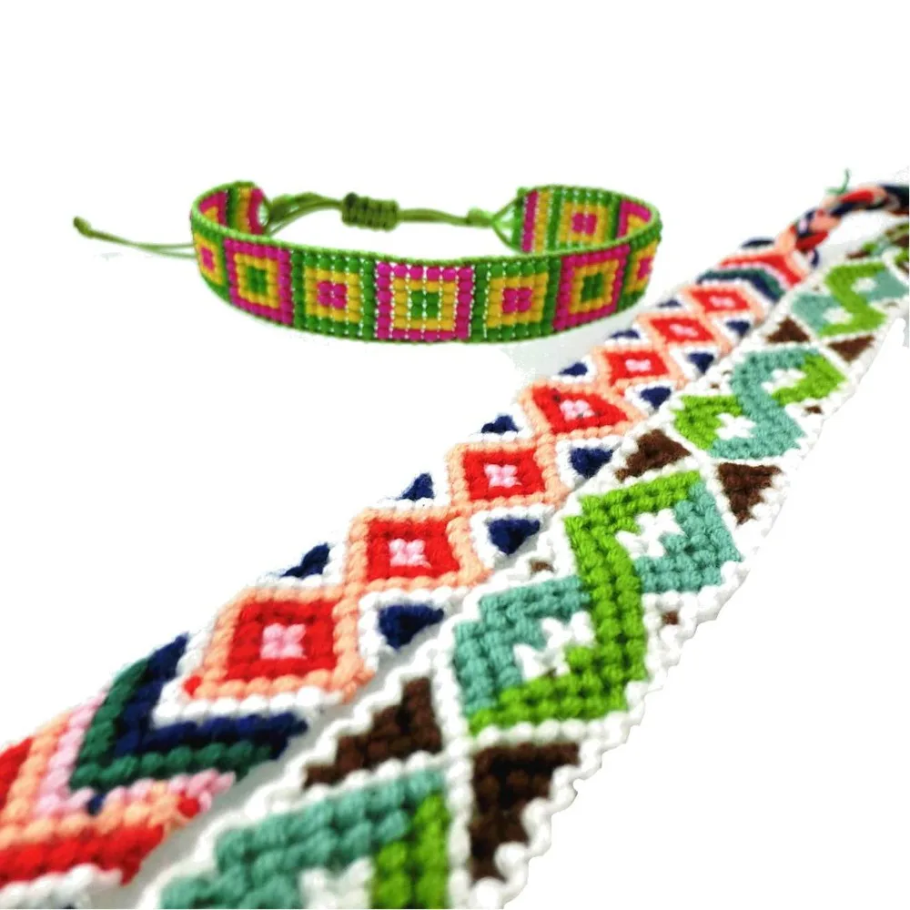 5 шт. браслеты AMIU с хлопковыми бусинами плетеные ручной работы упаковка для