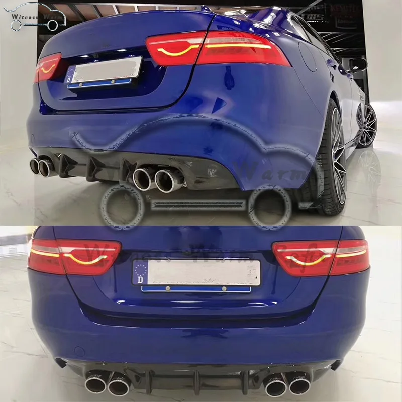 Carbon fiber Rear Bumper Exhaust Diffuser Lip Spoiler For Jaguar XE Car body kit