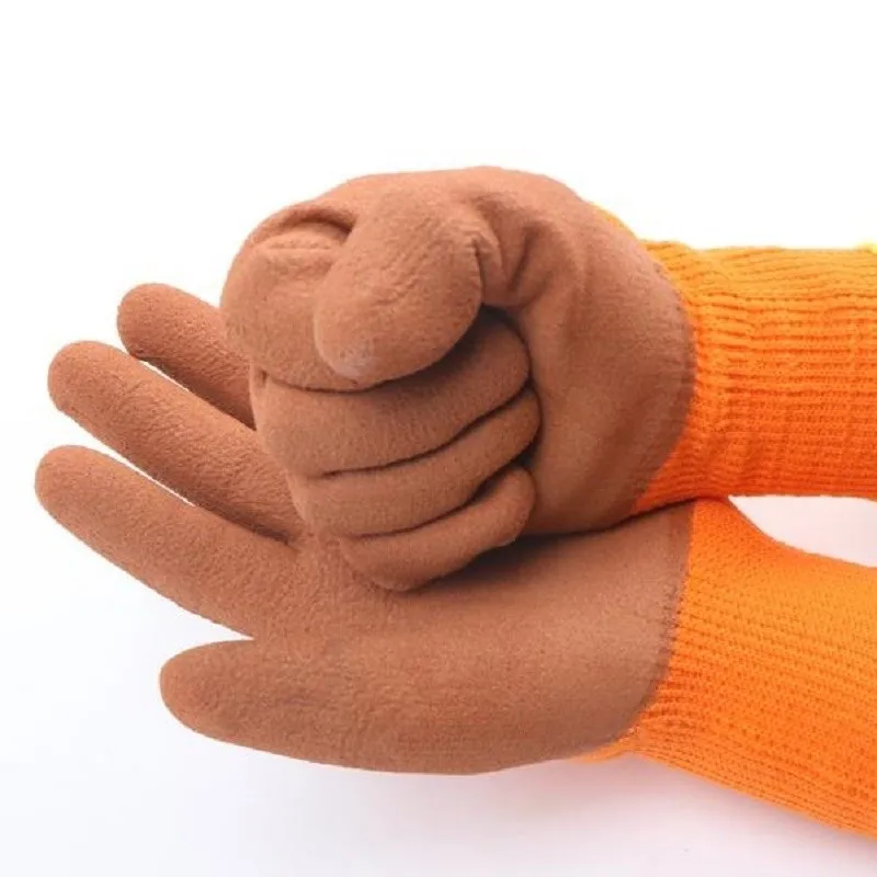 10 пар рабочих тепловых перчаток водонепроницаемое латексное покрытие