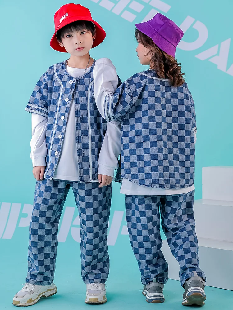 2020 куртка в клетку Брюки Белый свитшот комплект для детей мальчиков и девочек