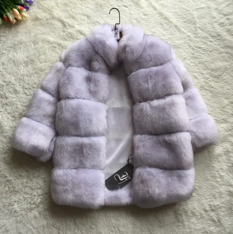 CP32 Fox color Шуба из искусственного лисьего меха, женская зимняя мода, искусственный Лисий мех, пальто для женщин, зимнее теплое пальто с воротником-стойкой, куртка из лисьего меха для женщин - Цвет: CP32 Fox color