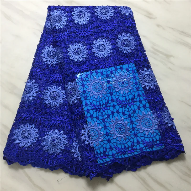 Горячая Распродажа зеленая африканская Водорастворимая кружевная ткань