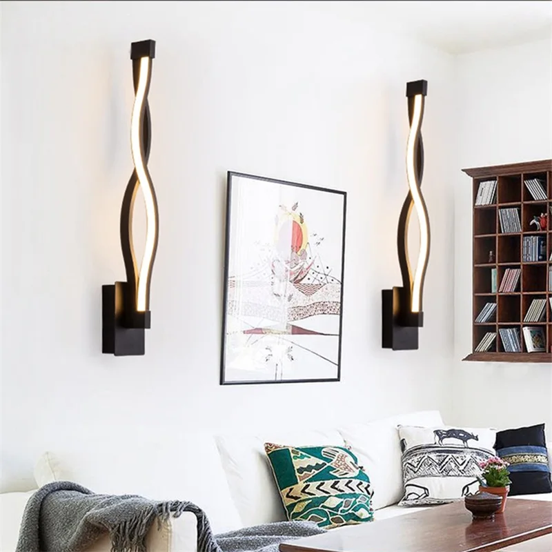 

LED Indoor Wall Lamps Geometry Modern Minimalist LED Wall Light Sconce Livingroom Golden LED Luminaire Wall Decoration Parts